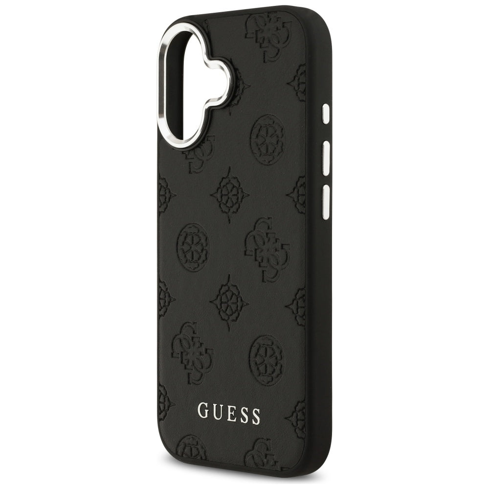 MagSafe futrola za Apple iPhone 17, Guess, Peony Hot Stamp Script, Crna