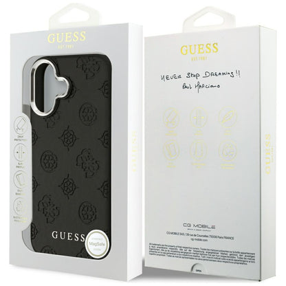 MagSafe futrola za Apple iPhone 17, Guess, Peony Hot Stamp Script, Crna