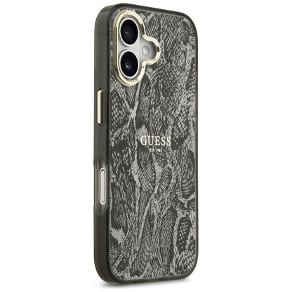 Husa MagSafe za Apple iPhone 17, Guess, uzorak pitona, crna