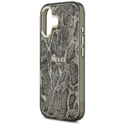 Husa MagSafe za Apple iPhone 17, Guess, uzorak pitona, crna