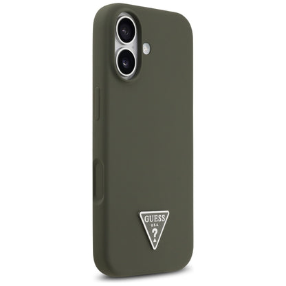 Futrola MagSafe za Apple iPhone 17, Guess, Triangle Logo, Kaki
