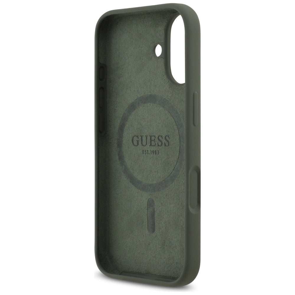 Futrola MagSafe za Apple iPhone 17, Guess, Triangle Logo, Kaki