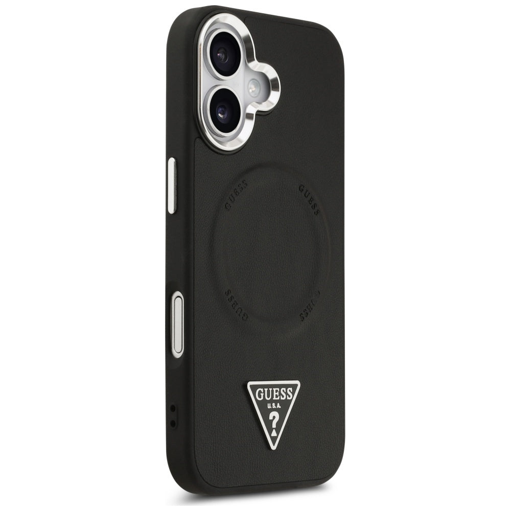MagSafe futrola za Apple iPhone 17, Guess, Triangle Logo, Crno Srebrna