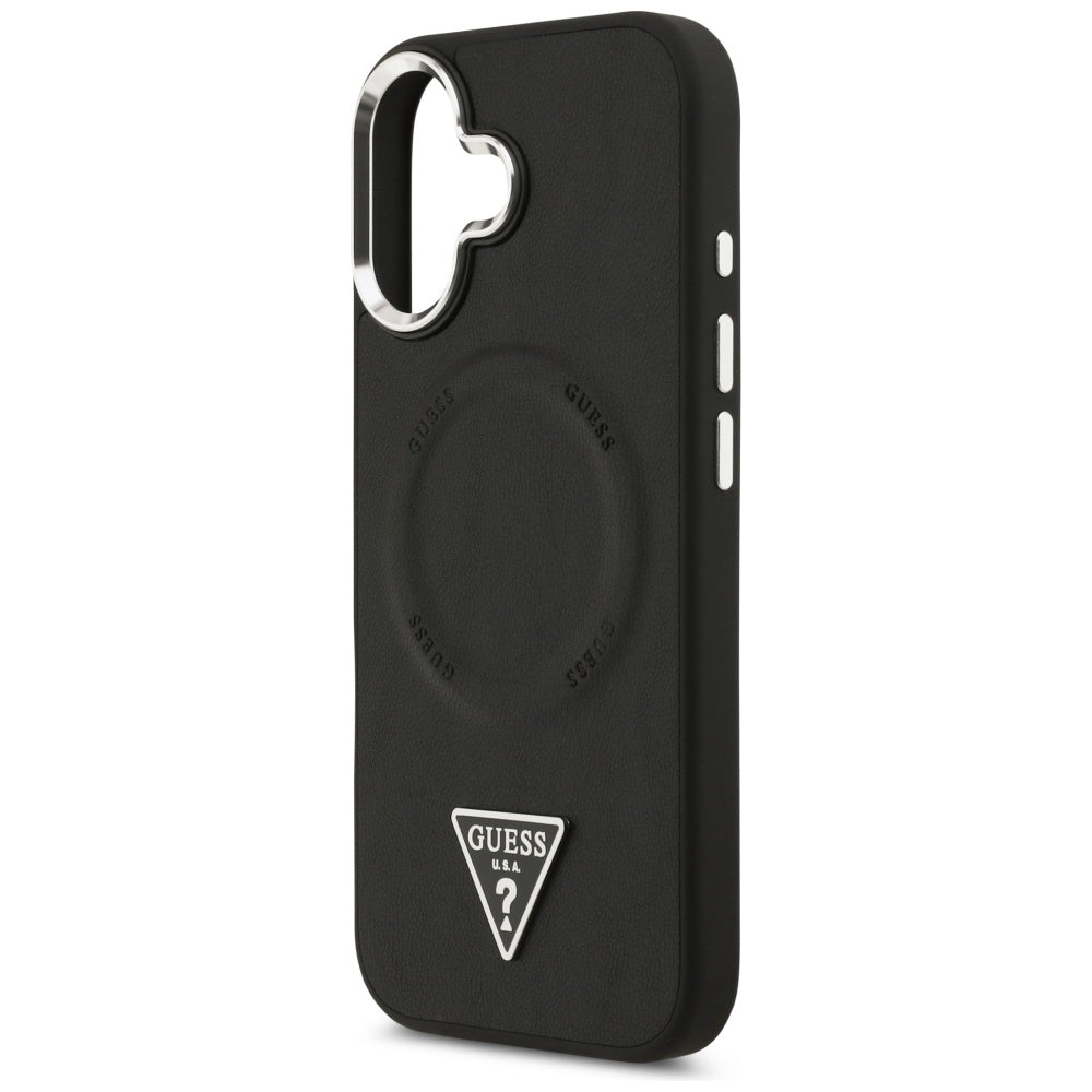 MagSafe futrola za Apple iPhone 17, Guess, Triangle Logo, Crno Srebrna