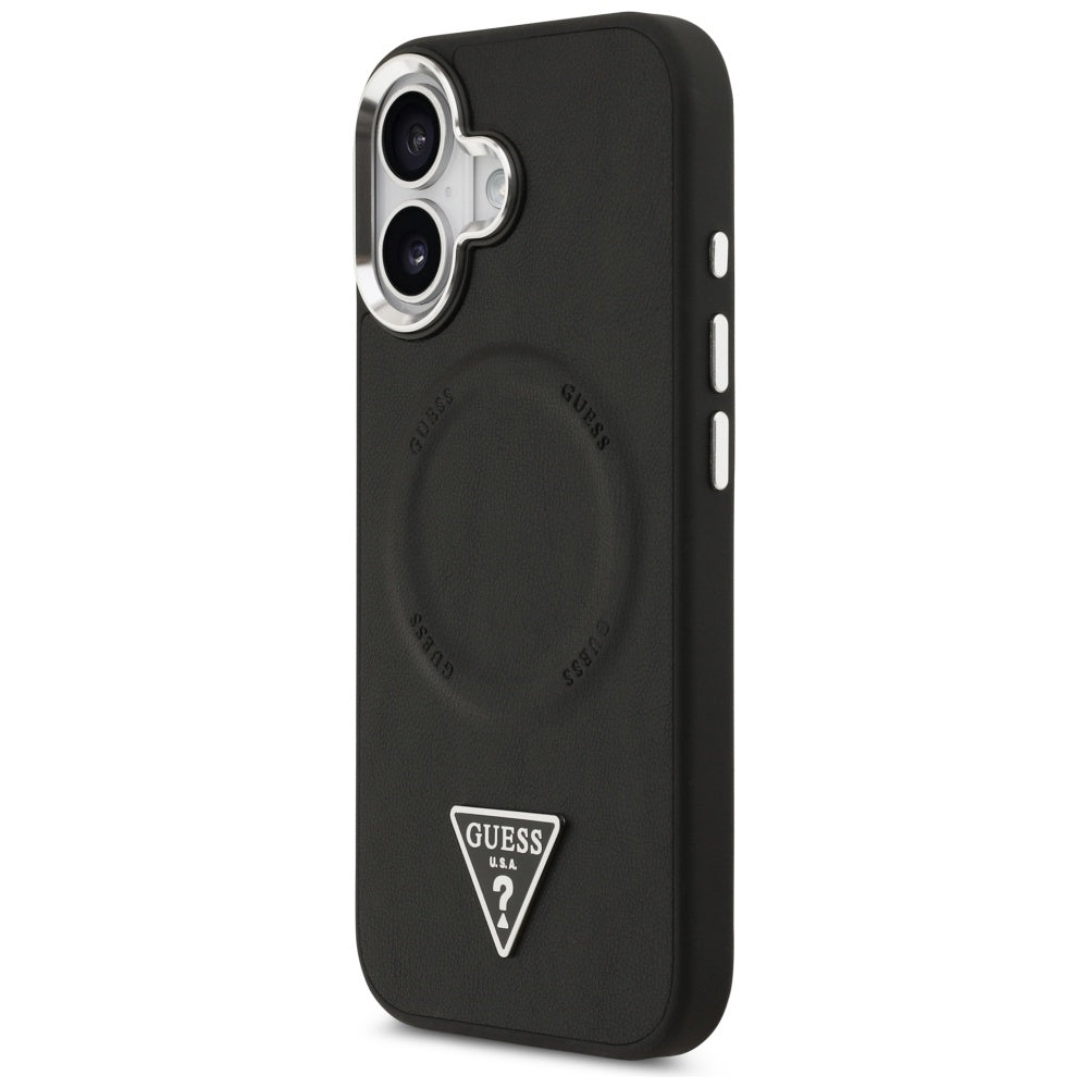 MagSafe futrola za Apple iPhone 17, Guess, Triangle Logo, Crno Srebrna