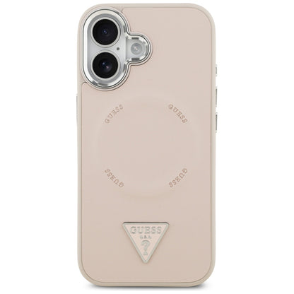 MagSafe futrola za Apple iPhone 17, Guess, Triangle Logo, Srebrno Roza