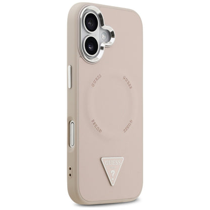 MagSafe futrola za Apple iPhone 17, Guess, Triangle Logo, Srebrno Roza
