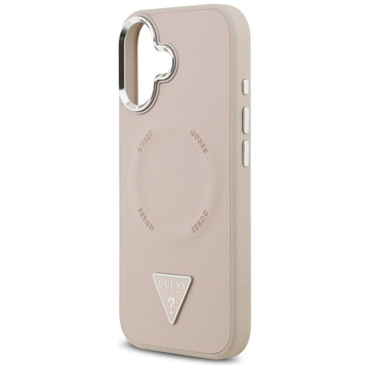 MagSafe futrola za Apple iPhone 17, Guess, Triangle Logo, Srebrno Roza