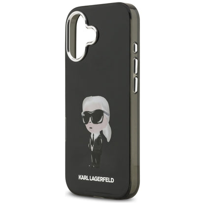 Futrola MagSafe za Apple iPhone 17, Karl Lagerfeld, IML Aquarelle Karl Ikonik, Crna