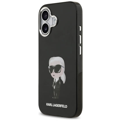 Futrola MagSafe za Apple iPhone 17, Karl Lagerfeld, IML Aquarelle Karl Ikonik, Crna