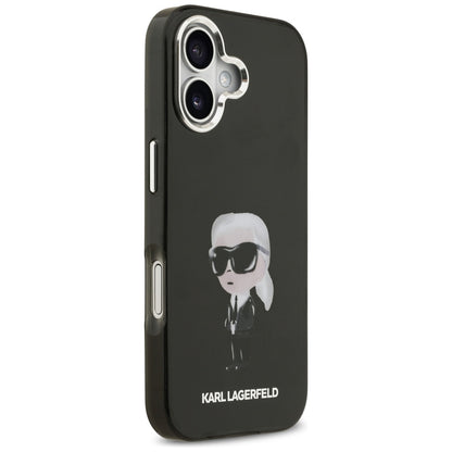 Futrola MagSafe za Apple iPhone 17, Karl Lagerfeld, IML Aquarelle Karl Ikonik, Crna