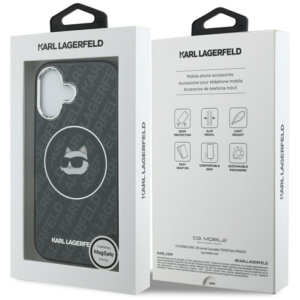 MagSafe futrola za Apple iPhone 17, Karl Lagerfeld, IML Choupette`s Head, Crna
