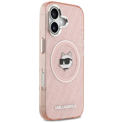 Husa MagSafe za Apple iPhone 17, Karl Lagerfeld, IML Choupette`s Head, Roza