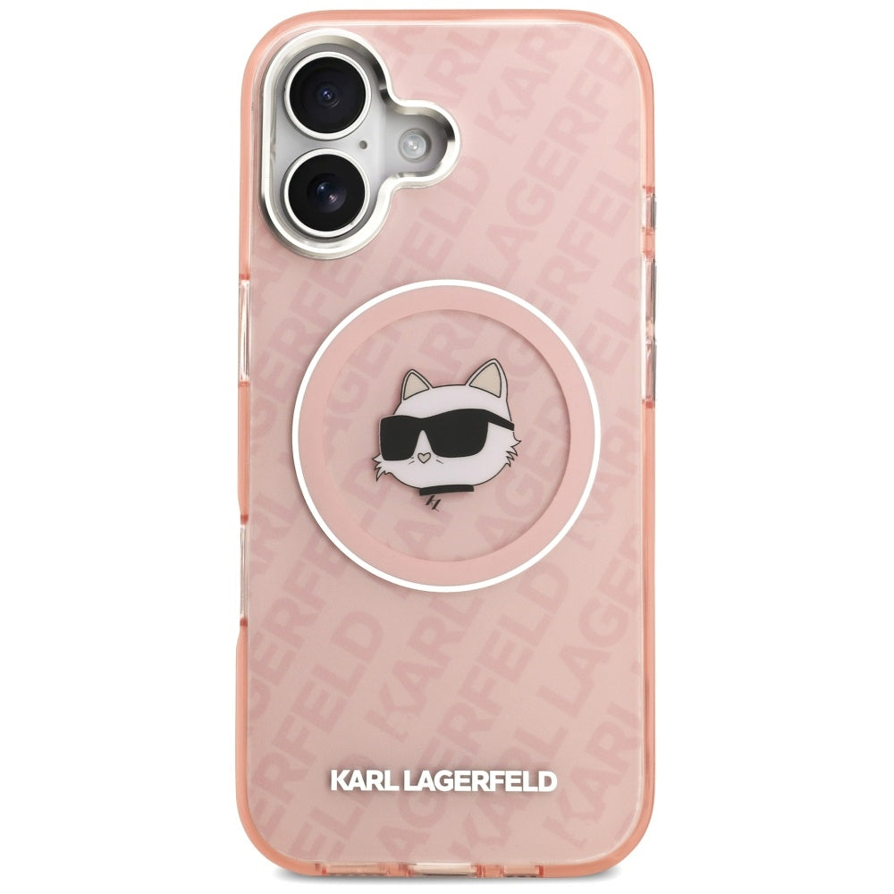 Husa MagSafe za Apple iPhone 17, Karl Lagerfeld, IML Choupette`s Head, Roza