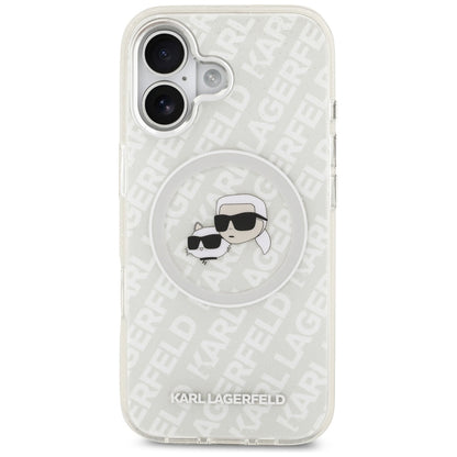 Futrola MagSafe za Apple iPhone 17, Karl Lagerfeld, IML Glitter Karl & Choupette`s Heads, Siva