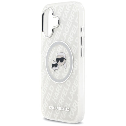 Futrola MagSafe za Apple iPhone 17, Karl Lagerfeld, IML Glitter Karl & Choupette`s Heads, Siva