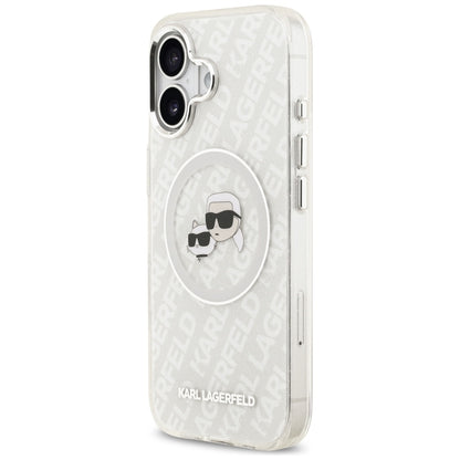 Futrola MagSafe za Apple iPhone 17, Karl Lagerfeld, IML Glitter Karl & Choupette`s Heads, Siva