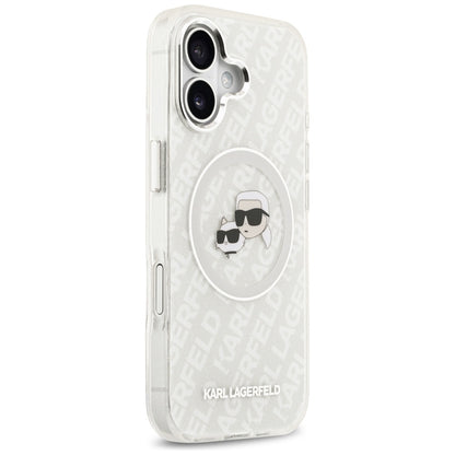 Futrola MagSafe za Apple iPhone 17, Karl Lagerfeld, IML Glitter Karl & Choupette`s Heads, Siva