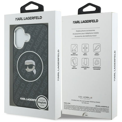 MagSafe futrola za Apple iPhone 17, Karl Lagerfeld, IML Karl`s Head, Crna