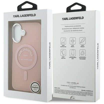 Futrola MagSafe za Apple iPhone 17, Karl Lagerfeld, IML Logo RSG, Roza