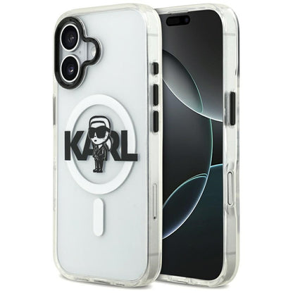 MagSafe futrola za Apple iPhone 17, Karl Lagerfeld, IML Sketch Logo Karl, Prozirna