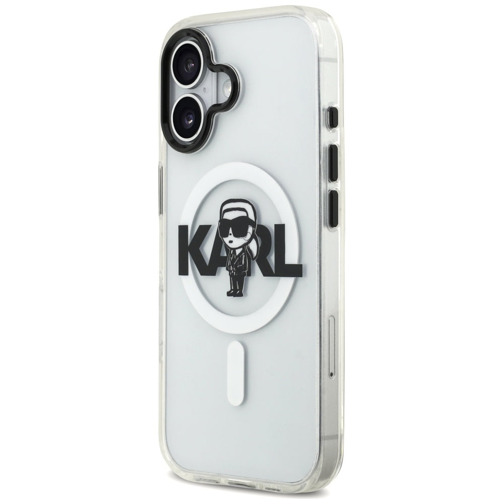 MagSafe futrola za Apple iPhone 17, Karl Lagerfeld, IML Sketch Logo Karl, Prozirna