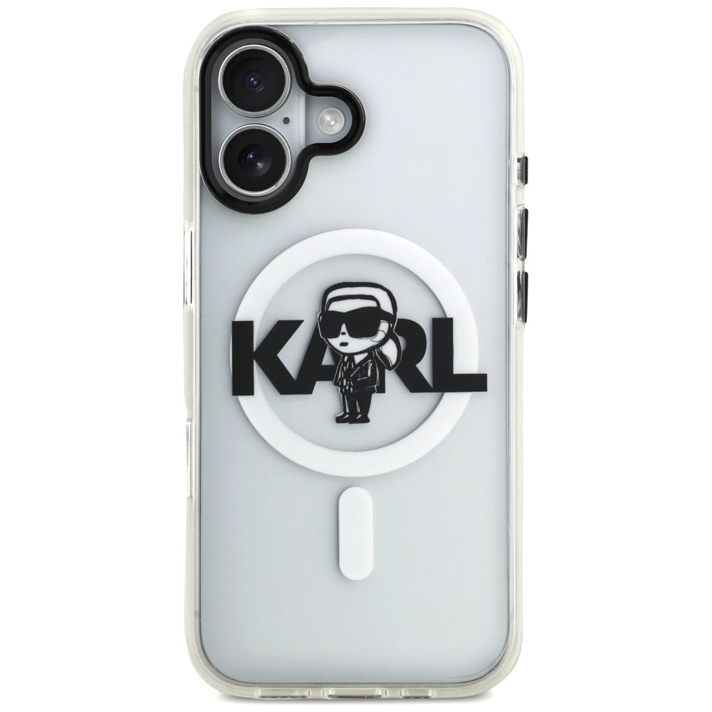 MagSafe futrola za Apple iPhone 17, Karl Lagerfeld, IML Sketch Logo Karl, Prozirna