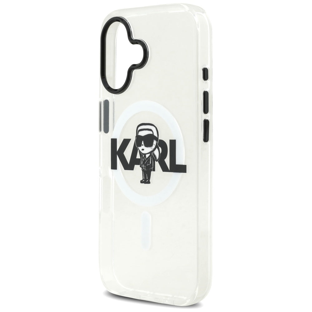 MagSafe futrola za Apple iPhone 17, Karl Lagerfeld, IML Sketch Logo Karl, Prozirna