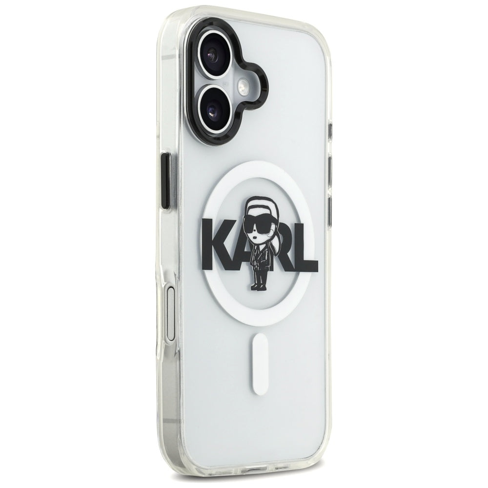 MagSafe futrola za Apple iPhone 17, Karl Lagerfeld, IML Sketch Logo Karl, Prozirna