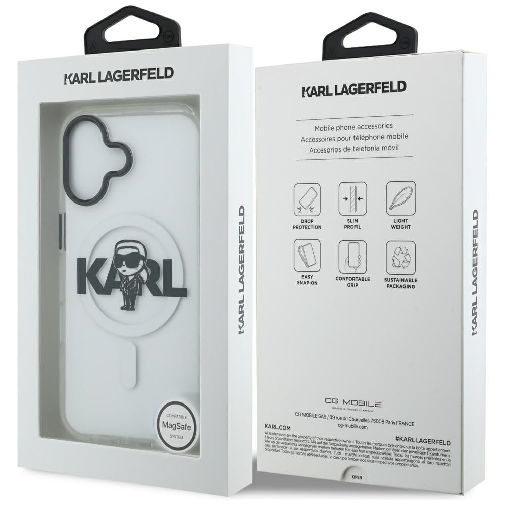 MagSafe futrola za Apple iPhone 17, Karl Lagerfeld, IML Sketch Logo Karl, Prozirna