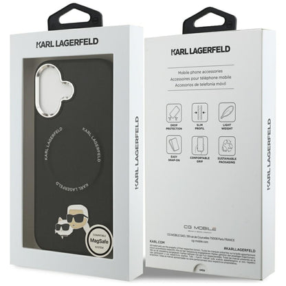 MagSafe futrola za Apple iPhone 17, Karl Lagerfeld, Karl & Choupette Pins, Crna