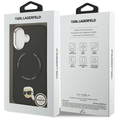 MagSafe futrola za Apple iPhone 17, Karl Lagerfeld, Karl Pin, Crna