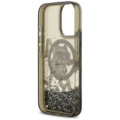 Futrola MagSafe za Apple iPhone 17, Karl Lagerfeld, Liquid Glitter Logo Choupette, Crna