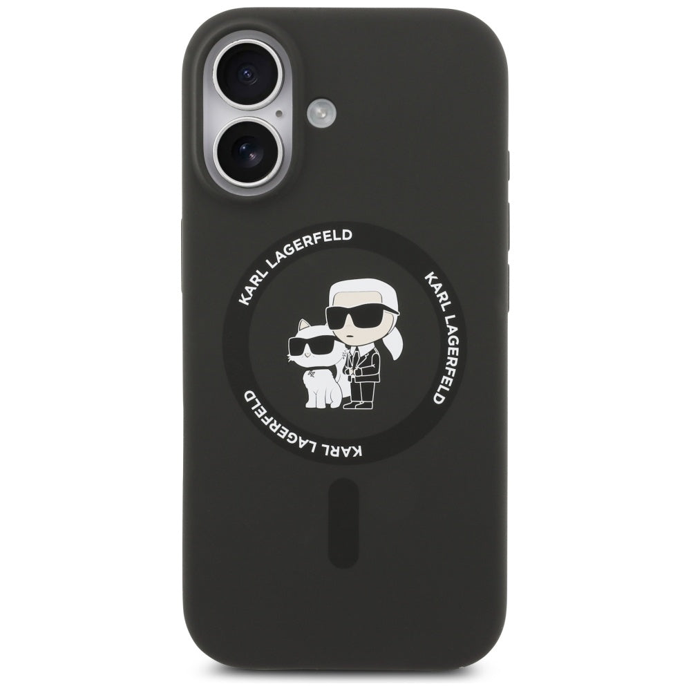 Futrola MagSafe za Apple iPhone 17, Karl Lagerfeld, Ring Karl & Choupette, Crna
