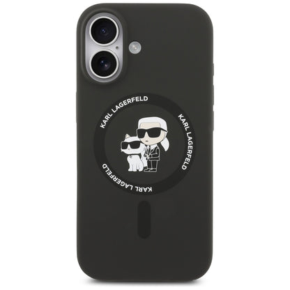 Futrola MagSafe za Apple iPhone 17, Karl Lagerfeld, Ring Karl & Choupette, Crna