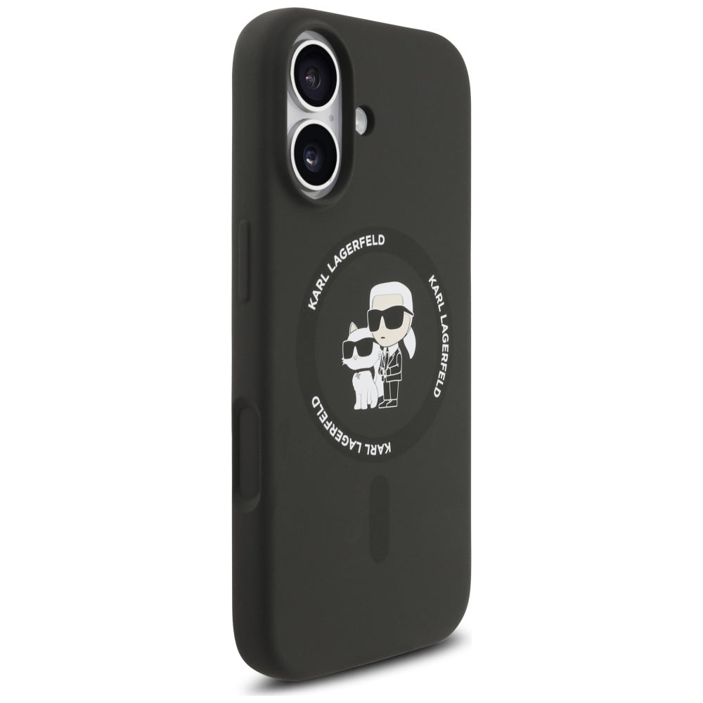 Futrola MagSafe za Apple iPhone 17, Karl Lagerfeld, Ring Karl & Choupette, Crna