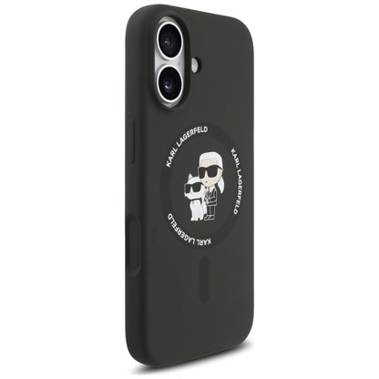 Futrola MagSafe za Apple iPhone 17, Karl Lagerfeld, Ring Karl & Choupette, Crna