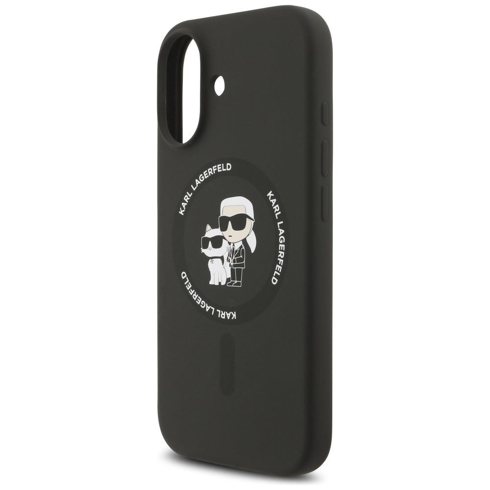 Futrola MagSafe za Apple iPhone 17, Karl Lagerfeld, Ring Karl & Choupette, Crna