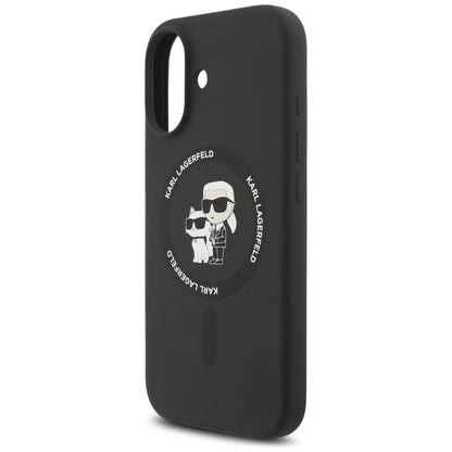 Futrola MagSafe za Apple iPhone 17, Karl Lagerfeld, Ring Karl & Choupette, Crna