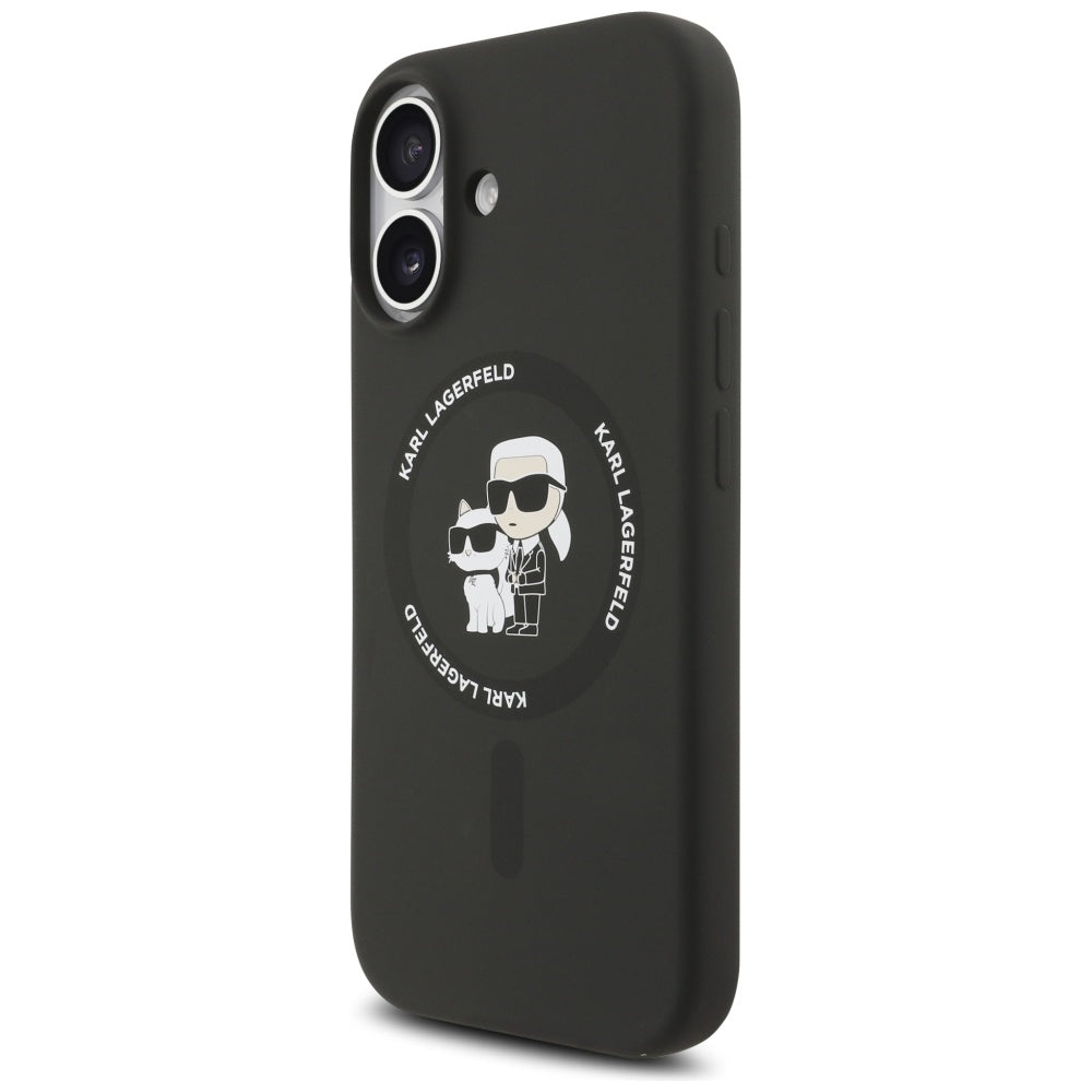 Futrola MagSafe za Apple iPhone 17, Karl Lagerfeld, Ring Karl & Choupette, Crna