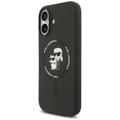 Futrola MagSafe za Apple iPhone 17, Karl Lagerfeld, Ring Karl & Choupette, Crna