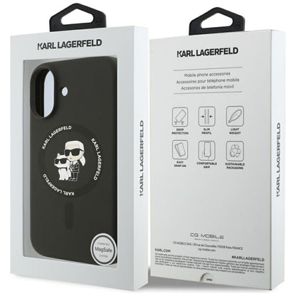 Futrola MagSafe za Apple iPhone 17, Karl Lagerfeld, Ring Karl & Choupette, Crna
