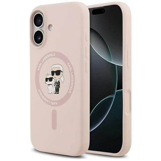 Futrola MagSafe za Apple iPhone 17, Karl Lagerfeld, Ring Karl & Choupette, Roza