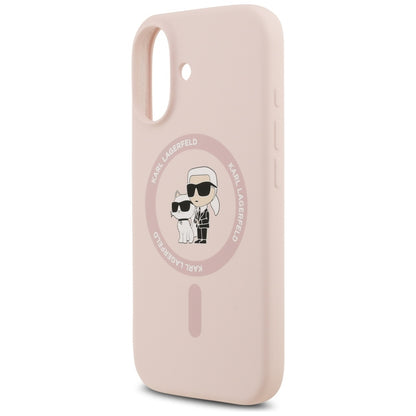 Futrola MagSafe za Apple iPhone 17, Karl Lagerfeld, Ring Karl & Choupette, Roza