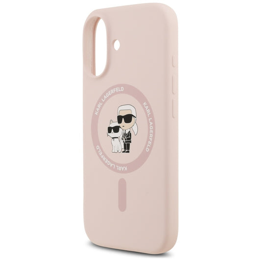 Futrola MagSafe za Apple iPhone 17, Karl Lagerfeld, Ring Karl & Choupette, Roza