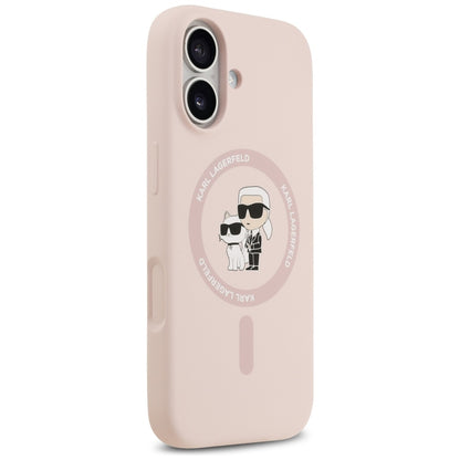 Futrola MagSafe za Apple iPhone 17, Karl Lagerfeld, Ring Karl & Choupette, Roza
