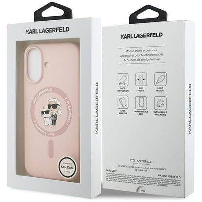 Futrola MagSafe za Apple iPhone 17, Karl Lagerfeld, Ring Karl & Choupette, Roza
