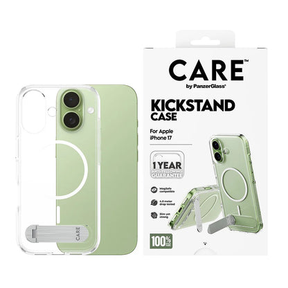 Futrola MagSafe za Apple iPhone 17, PanzerGlass, Care Feature Kickstand, Prozirna