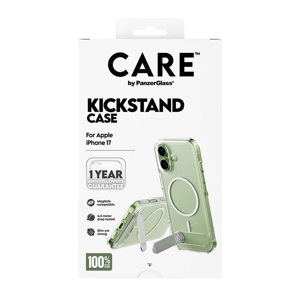 Futrola MagSafe za Apple iPhone 17, PanzerGlass, Care Feature Kickstand, Prozirna