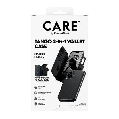 Futrola MagSafe za Apple iPhone 17, PanzerGlass, Care Feature Tango Two-in-One, Crna